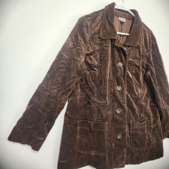 J. Jill Women's Button-Up Classic Preppy Blazer Brown Size M - Picture 4 of 11